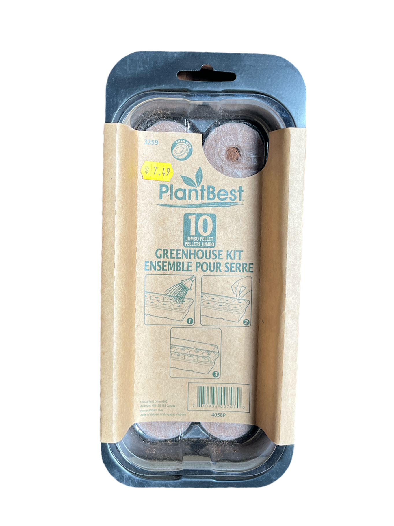 10 42mm Coir Pellet Greenhouse
