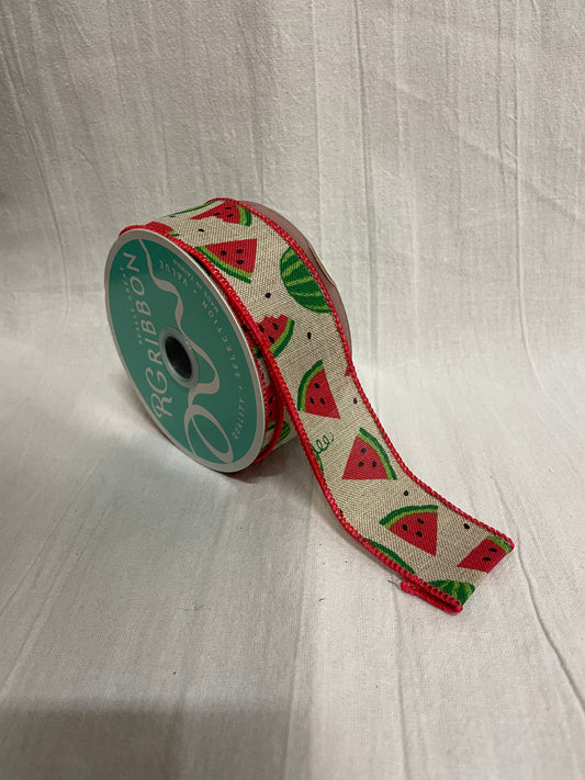 Watermelon Burlap Ribbon