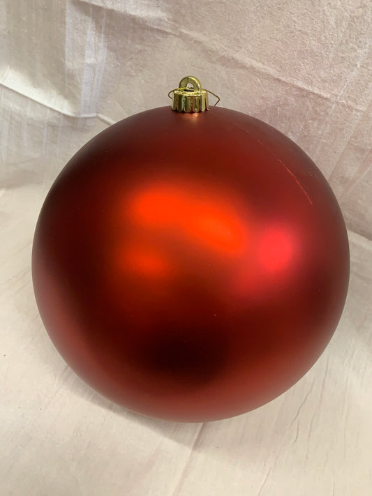 XL Matte Red Ball Ornament