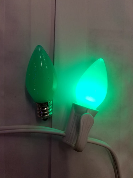 C7 LED Opaque Green
