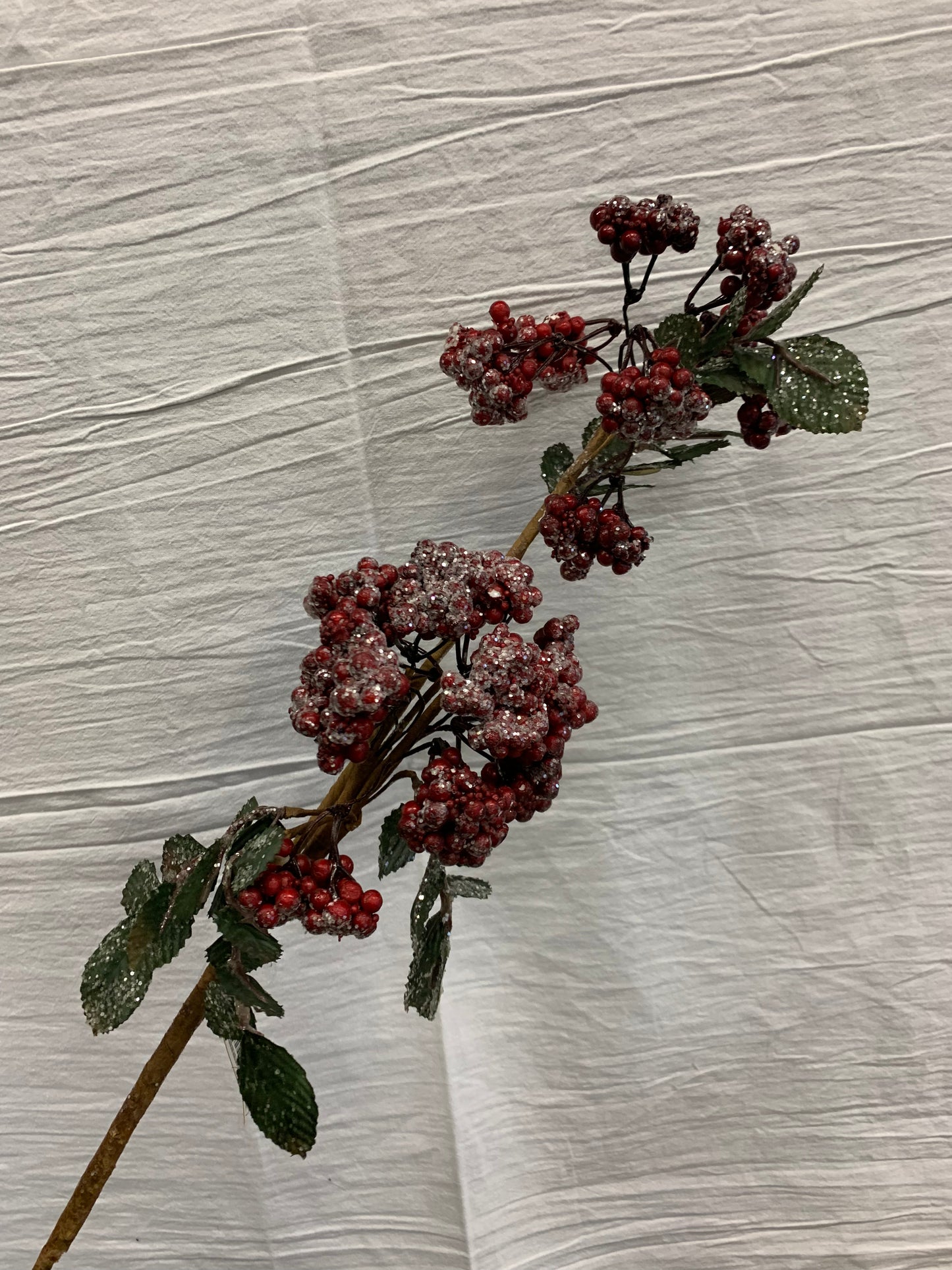 Iced Glit Cluster Berries, Red
