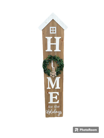 48" Wood Holiday Porch Sign