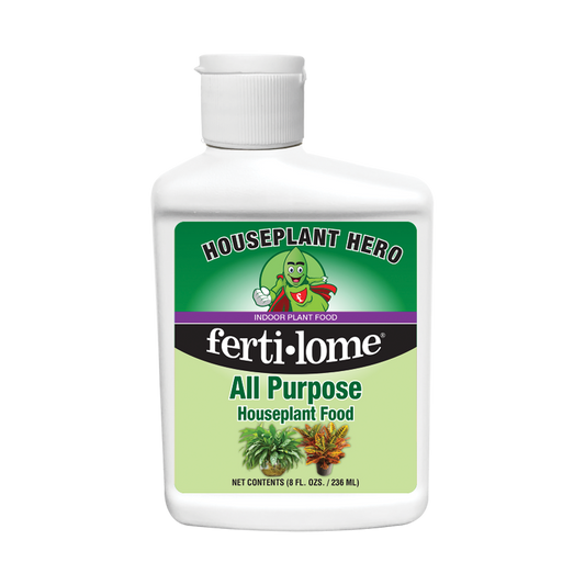 Fertilome Houseplant Hero All Purpose Houseplant Food bottle on a white background