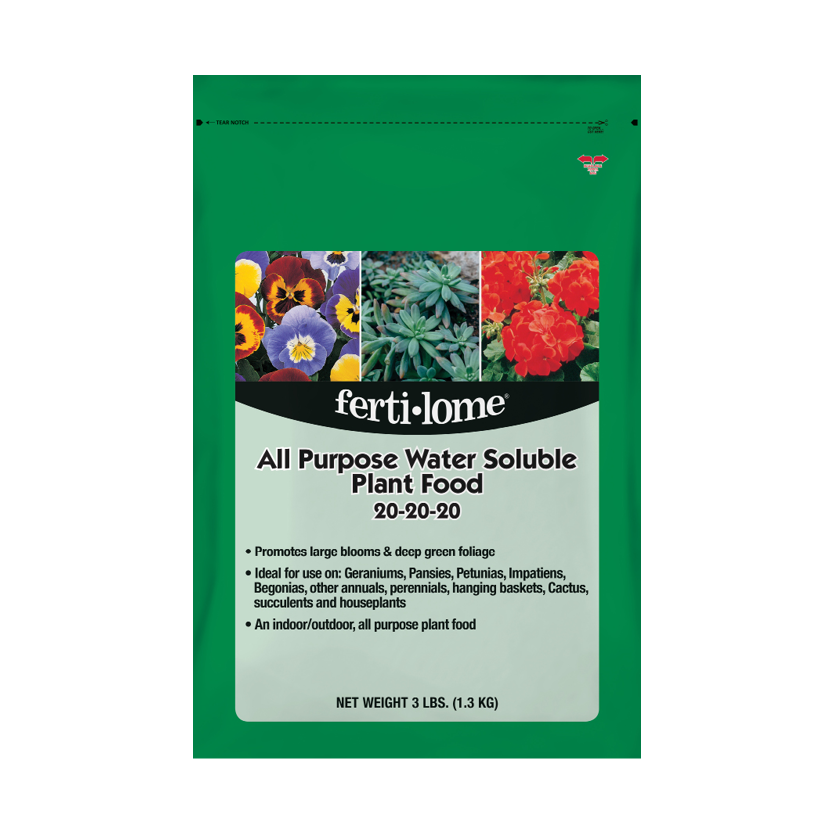 Ferti-Lome All Purpose Water Soluble Plant Food packaging on a white background