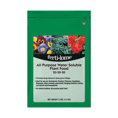 Ferti-Lome All Purpose Water Soluble Plant Food packaging on a white background