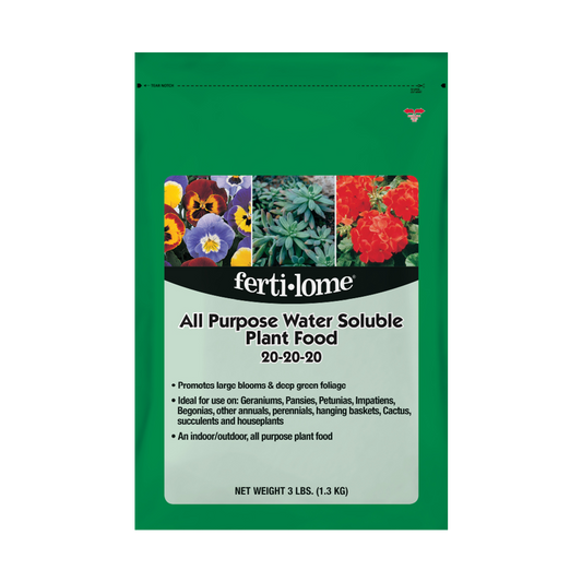 Ferti-Lome All Purpose Water Soluble Plant Food packaging on a white background