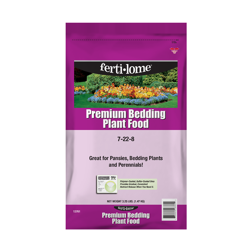 Fertilome Premium Bedding Plant Food package on a white background