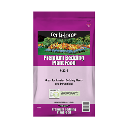 Fertilome Premium Bedding Plant Food package on a white background