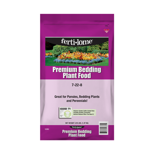 Fertilome Premium Bedding Plant Food package on a white background