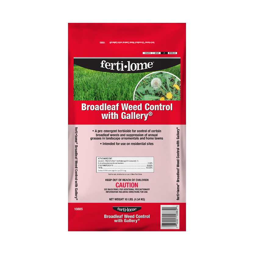 Fertilome Broadleaf Weed Control with Gallery packaging on a white background