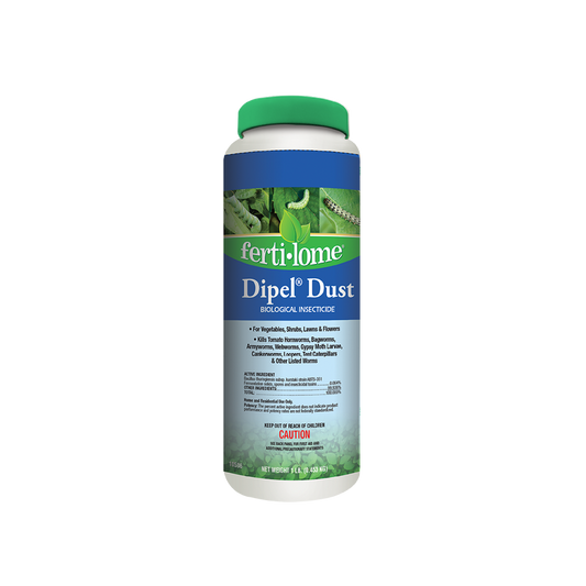 Ferti-Lome Dipel Dust container on a white background