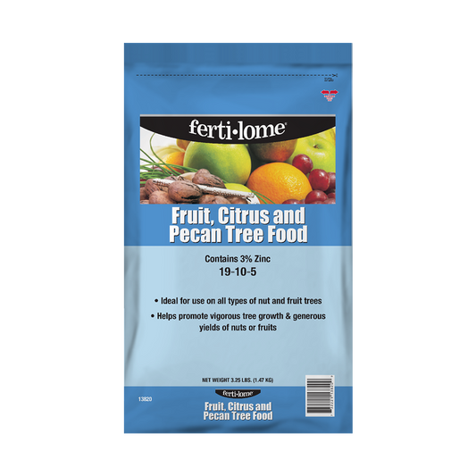Fertilome Fruit, Citrus, and Pecan Tree Food package on a white background