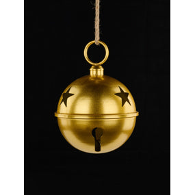 9" Gold Jingle Bell W/Rope