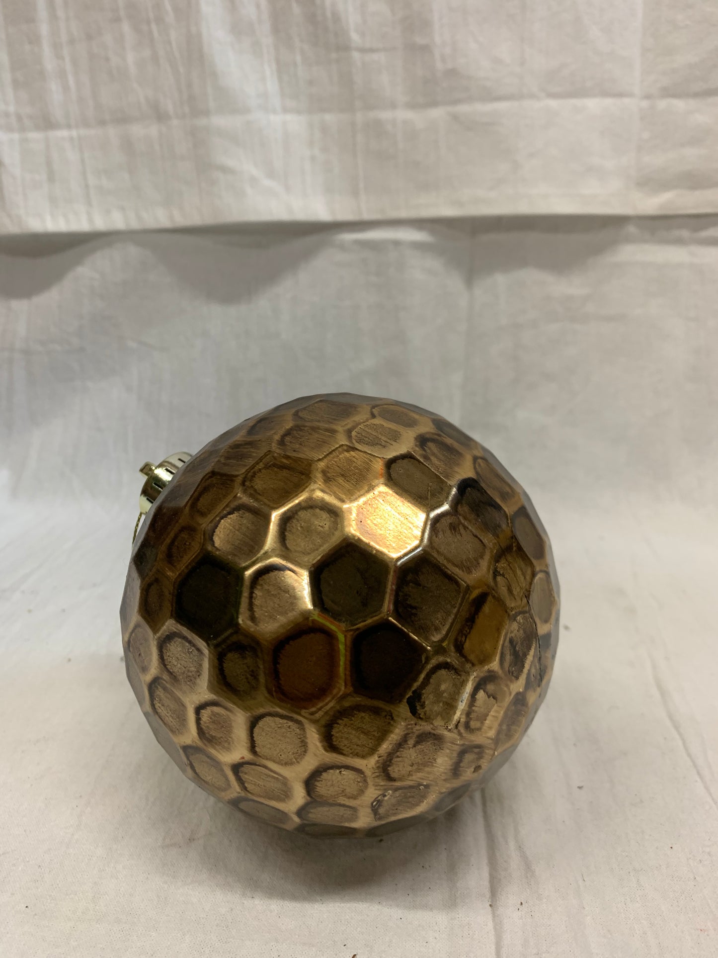 Hammered Dark Gold Ball Orn
