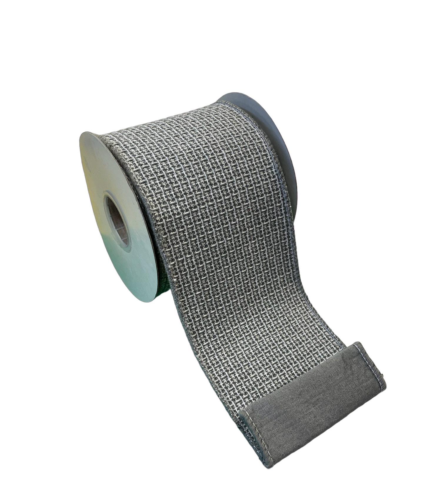 Woven Ribbon, grey and white