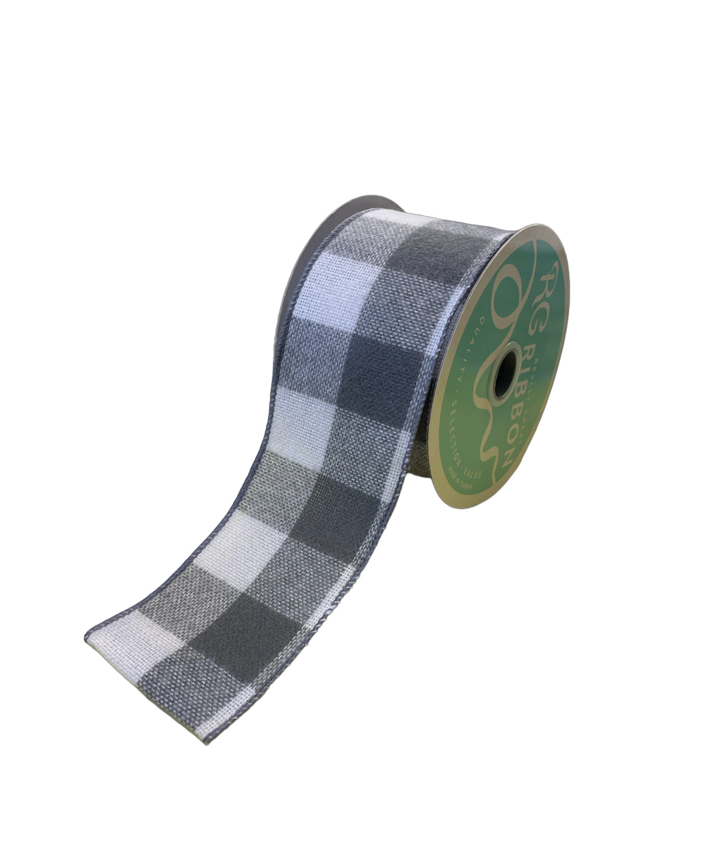Soft Checker Ribbon, Gray/Wht