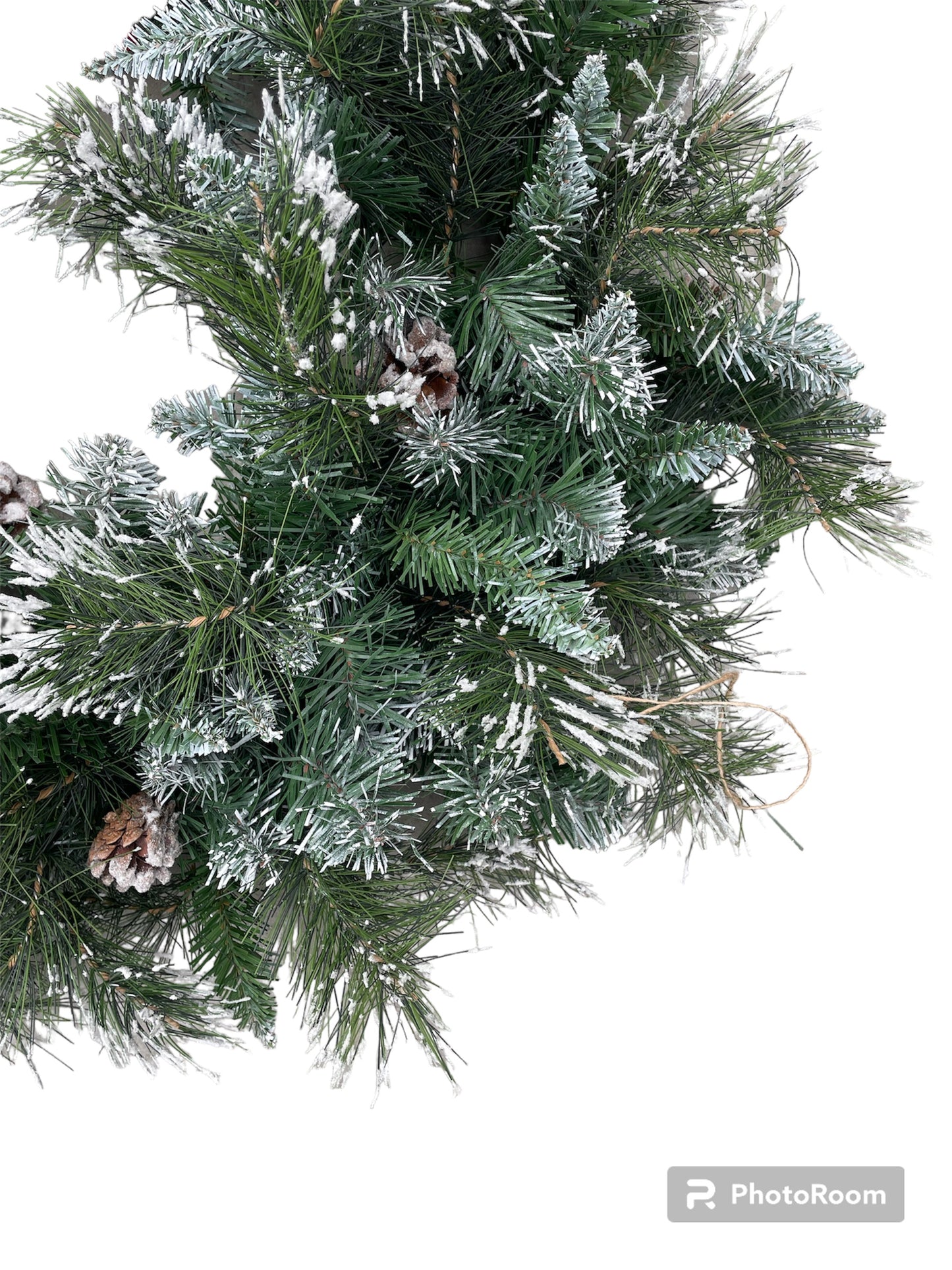 30" Mixed Snow Pine Wreath