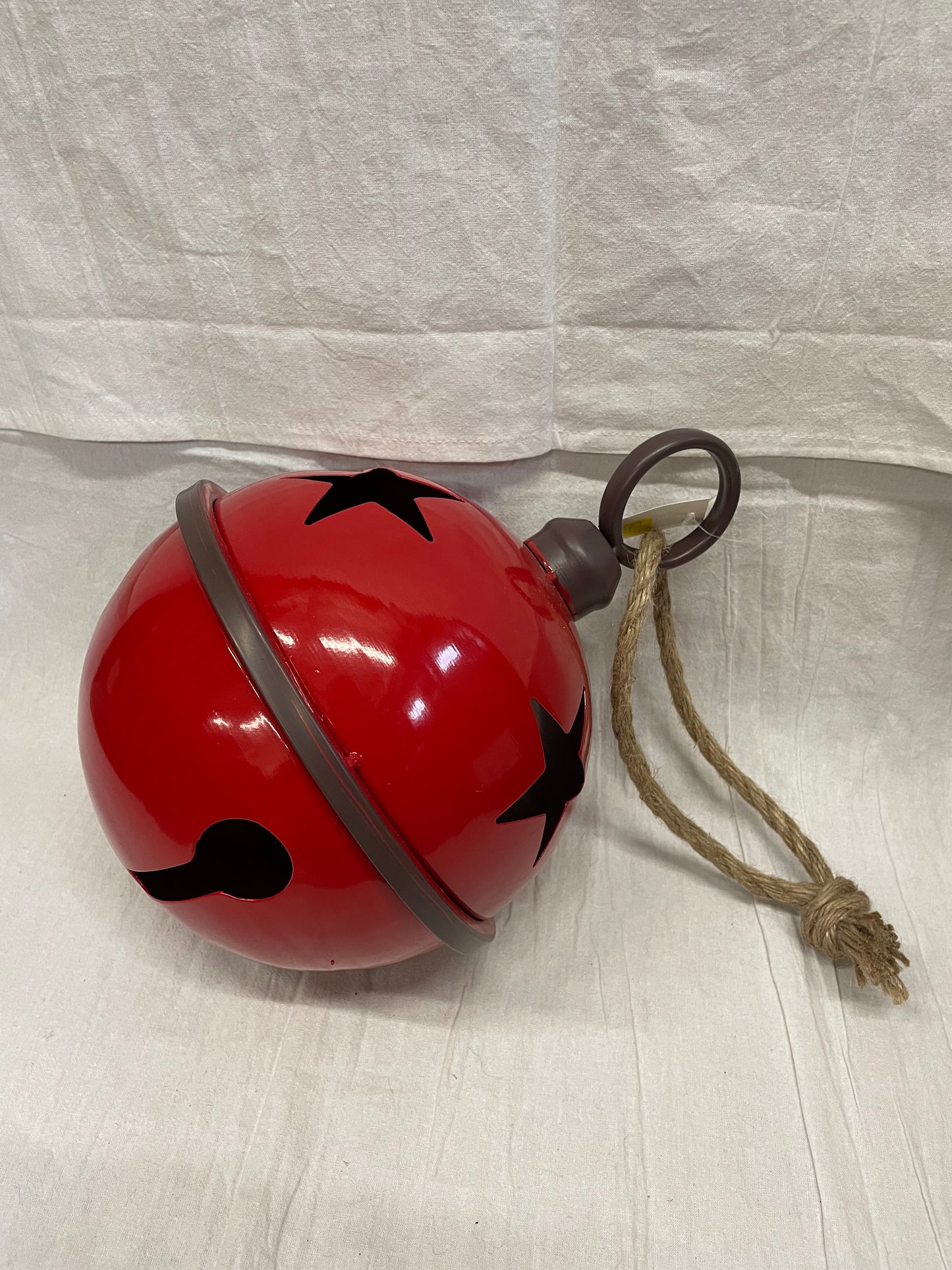 9" Red Jingle Bell W/Rope
