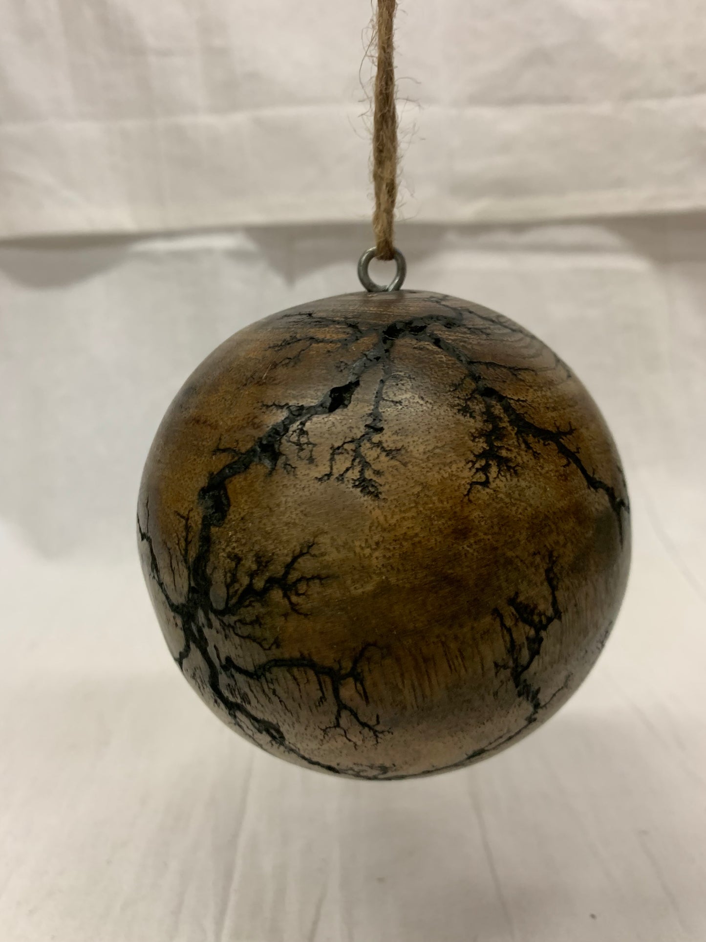 Solid Wood Ball Ornament